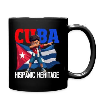 Cuba Pride & Home - Design du drapeau de Cuba - Mug uni - noir - Droite