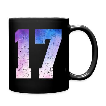 Ausgabe 17 – 17. Jubiläumsgeschenk - Tasse einfarbig - Schwarz - Rechts