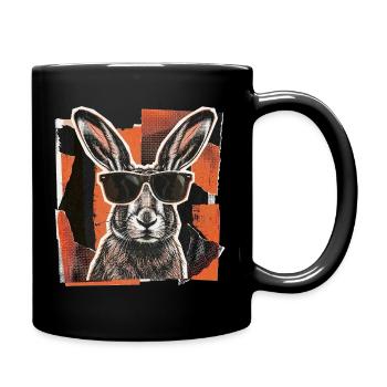 Bunny Rabbit Vintage Sunglasses - Full Colour Mug - black - Right