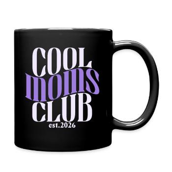 Cool Moms Club - Mom Mother's Day Birth Gift - Full Colour Mug - black - Right