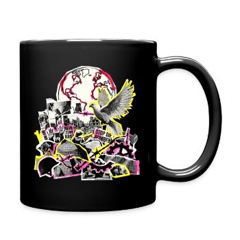 Gegen Krieg Für Frieden - Tasse einfarbig - Schwarz - Rechts