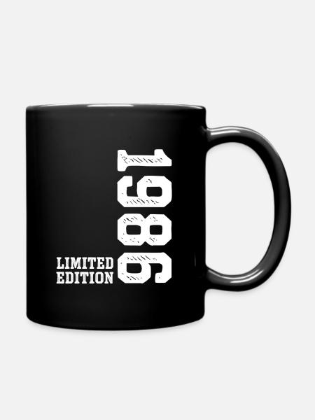 40. Geburtstag 1986 Limited Edition Mann Frau - Tasse einfarbig - Schwarz