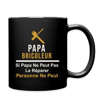 Papa Bricoleur Humour Si Papa Ne Peut Pas Le Répar - Mug uni - noir - Droite