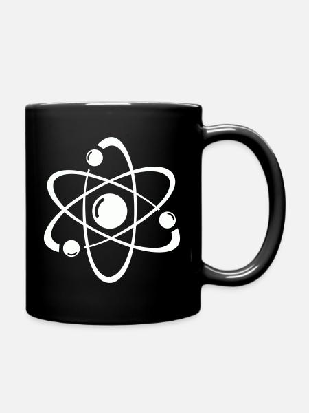 Atommodell Linienkunst - Tasse einfarbig - Schwarz