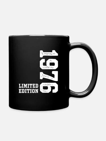 50. Geburtstag 1976 Limited Edition Mann Frau - Tasse einfarbig - Schwarz