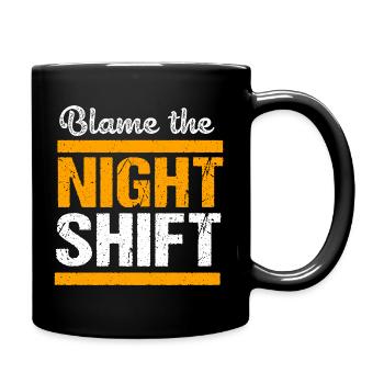 Night shift - Full Colour Mug - black - Right