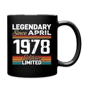 Cadeau Anniversaire Avril 1978 Rétro Avril 1978 - Mug uni - noir - Droite