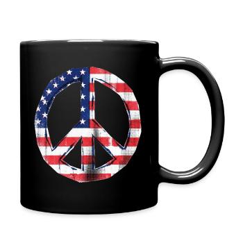 Drapeau de la paix des États-Unis - Mug uni - noir - Droite