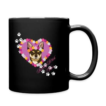 Chihuahua Face de Sale Garçon Reposant - Mug uni - noir - Droite