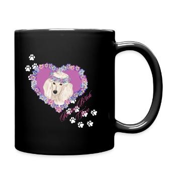 Resting B!tch Face Pudel - Tasse einfarbig - Schwarz - Rechts