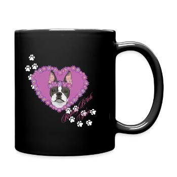Resting B!tch Face Boston Terrier - Full Colour Mug - black - Right