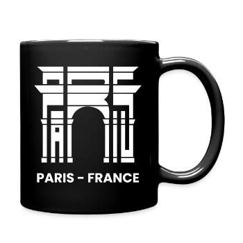 Paris France Arc de Triomphe French France Tourist - Full Colour Mug - black - Right