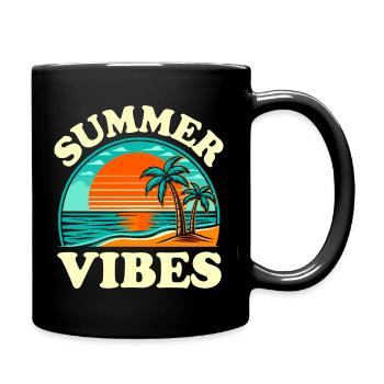 Summer Vibes Beach Sun - Full Colour Mug - black - Right