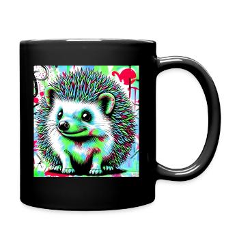 hérisson - Mug uni - noir - Droite