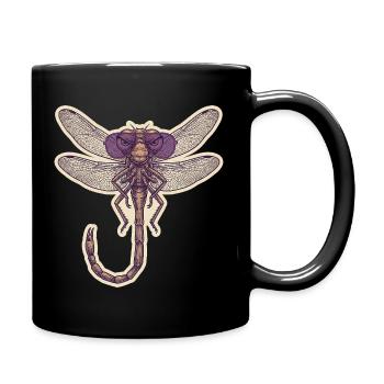 Coole Libelle - Tasse einfarbig - Schwarz - Rechts