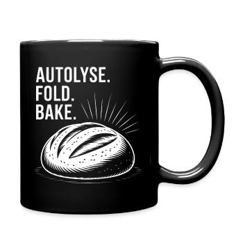 Bread Bold: Autolysekunst - Tasse einfarbig - Schwarz - Rechts