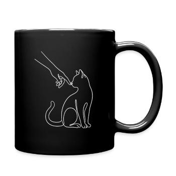 Chat Papa Chat Amateur de Chat Équipe Chat Fist - Mug uni - noir - Droite