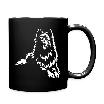 Schweizer Schäferhund "Black Edition" - Tasse einfarbig - Schwarz - Rechts