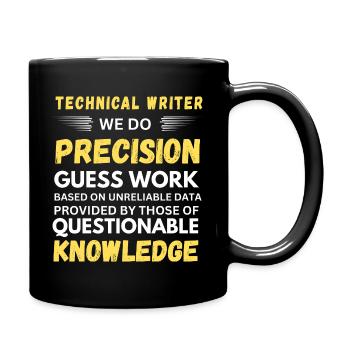Technische Autoren-Präzisionsratsarbeit - Tasse einfarbig - Schwarz - Rechts