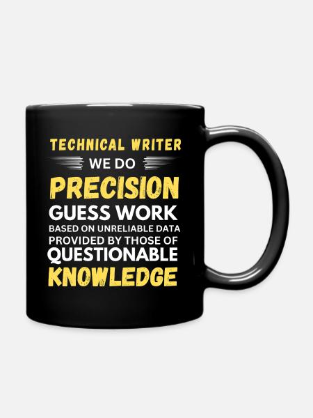 Technische Autoren-Präzisionsratsarbeit - Tasse einfarbig - Schwarz