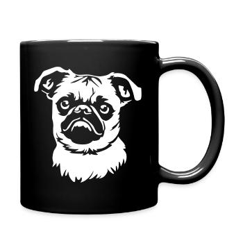 Tête de griffon de Bruxelles « Édition noire » - Mug uni - noir - Droite