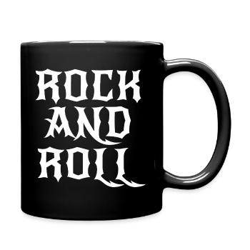 Rock and Roll Gothic logo - Full Colour Mug - black - Right