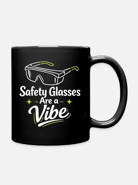Schutzbrillen-Vibe | Labor Sicherheit - Tasse einfarbig - Schwarz