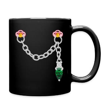 Silberner Steckverbinder - Tasse einfarbig - Schwarz - Rechts