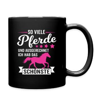 Gift Horses Horse Girl Horse Lover - Full Colour Mug - black - Right