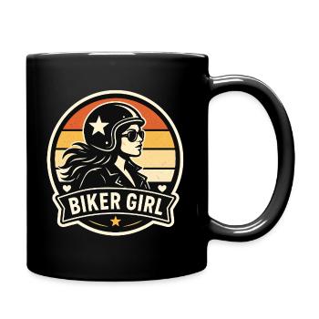 Biker Girl - Full Colour Mug - black - Right