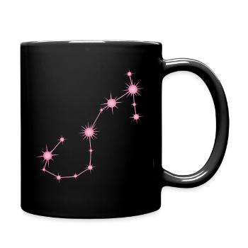 Skorpion-Stern Sternbild Sternzeichen Pastellrosa - Tasse einfarbig - Schwarz - Rechts