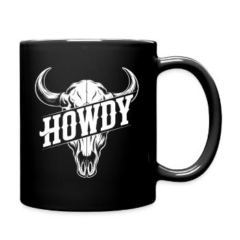 Howdy Skull Western Print - Mug uni - noir - Droite