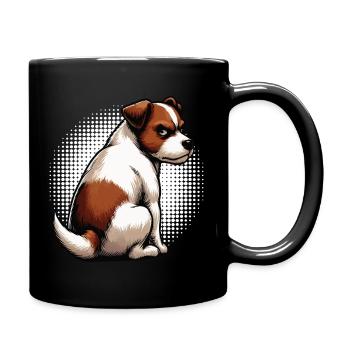 Jack Russel terrier Jack russel Besitzer Jacky - Tasse einfarbig - Schwarz - Rechts