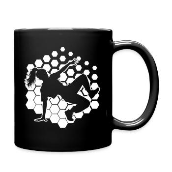 Geschenkidee für die Breakdancerin mit Streetdance - Tasse einfarbig - Schwarz - Rechts