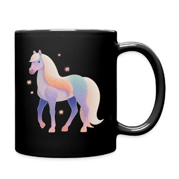 Horse with stars - Full Colour Mug - black - Right