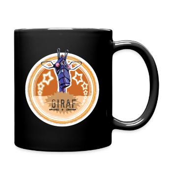 Giraffenroboter Sternkreis - Tasse einfarbig - Schwarz - Rechts