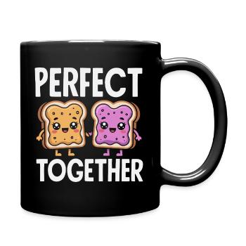 Look Partner Beurre de Cacahuète & Confiture Design - Mug uni - noir - Droite