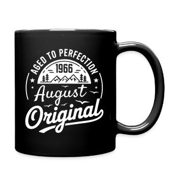Originaler Augustjahrgang 1966 - Tasse einfarbig - Schwarz - Rechts