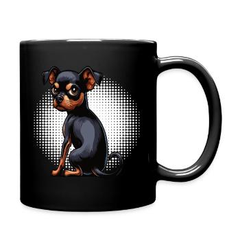 Pinscher miniature Pinscher Pinscher Pinscher Propriétaire Minpin - Mug uni - noir - Droite