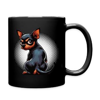 Pinscher miniature Pinscher Pinscher Pinscher Propriétaire Minpin - Mug uni - noir - Droite
