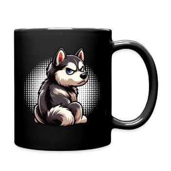 Husky Huskys Huskybesitzer Huskyhalter Huskyfan  - Tasse einfarbig - Schwarz - Rechts