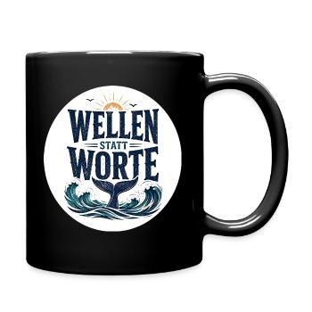 Wellen statt Worte für Timmy (Hope) - Tasse einfarbig - Schwarz - Rechts