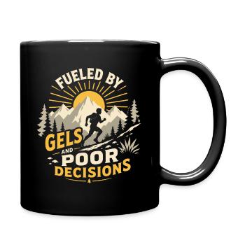 Ultra Running - Alimenté par des gels et de mauvaises décisions - Mug uni - noir - Droite