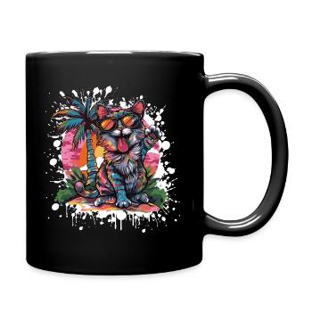 Cat Summer Comic - Mug uni - noir - Droite