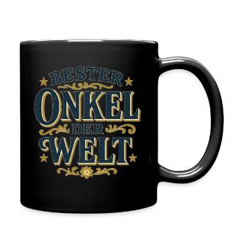 Bester Onkel der Welt Vintage - Tasse einfarbig - Schwarz - Rechts