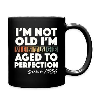 Vintage 1986 Vintage Birthday Gift Retro - Full Colour Mug - black - Right