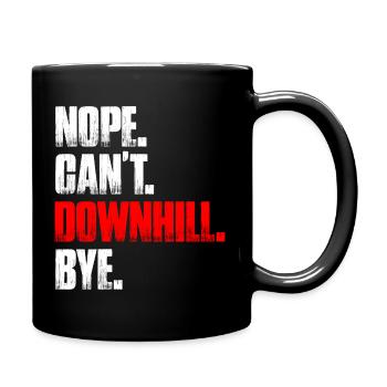 Non, on ne peut pas faire du VTT en descente. - Mug uni - noir - Droite