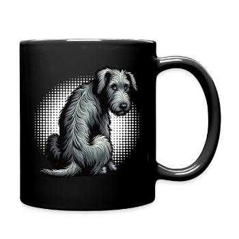 Irischer Wolfshund Wolfshundbesitzer Wolfshundfan - Tasse einfarbig - Schwarz - Rechts
