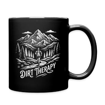 Course sur sentier - Thérapie de la saleté - Mug uni - noir - Droite