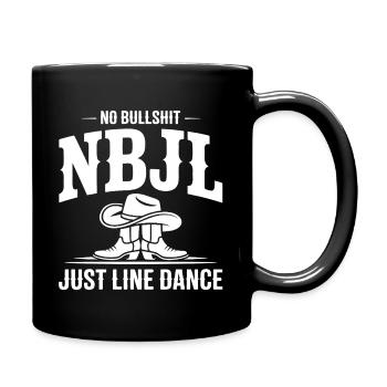 NBJL – No Bullshit Just Line Dance - Full Colour Mug - black - Right